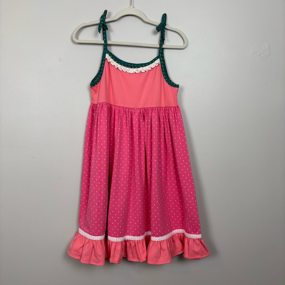 Matilda Jane Dress Girls 16 Pink‎ Polka Dot Twirl
